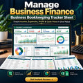 Business Bookkeeping Tracker Sheet – Excel & Google Sheets (GST-Ready, Lifetime Access)