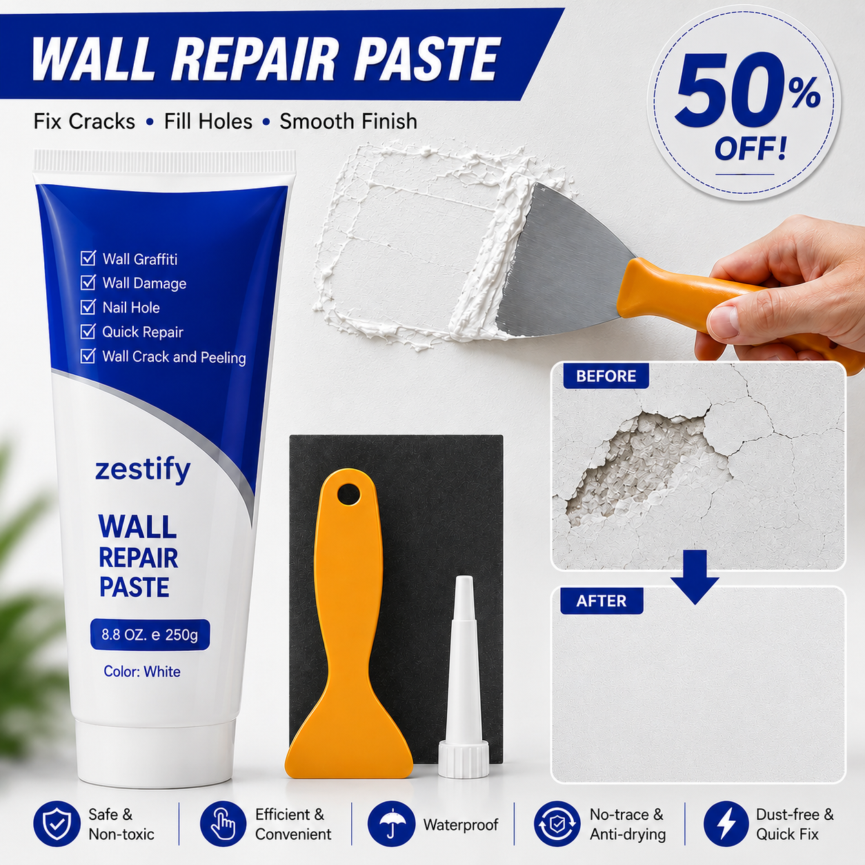 Wall Repair Paste for Walls and Tiles